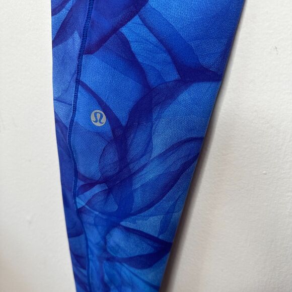 Lululemon Blue Run It Out High Waist Full Length Midnight Tulle Yoga Zip Pant S - Picture 12 of 15